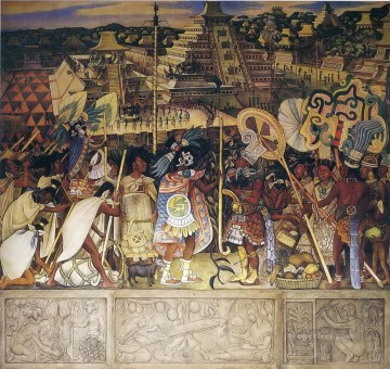 civilización totonaca 1950 Diego Rivera Pinturas al óleo